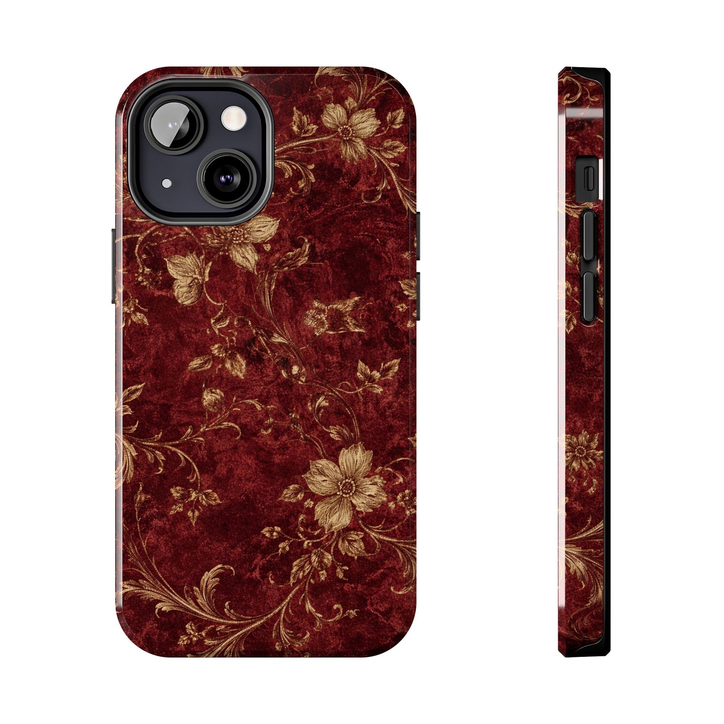 Floral Burgundy - Protective Phone Case