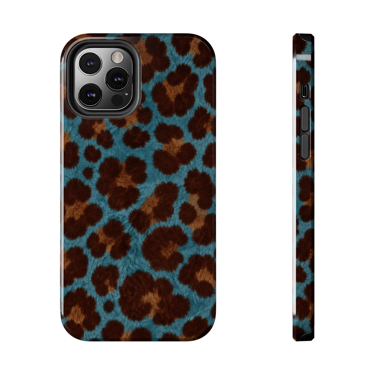 Teal Leopard - Protective Phone Case