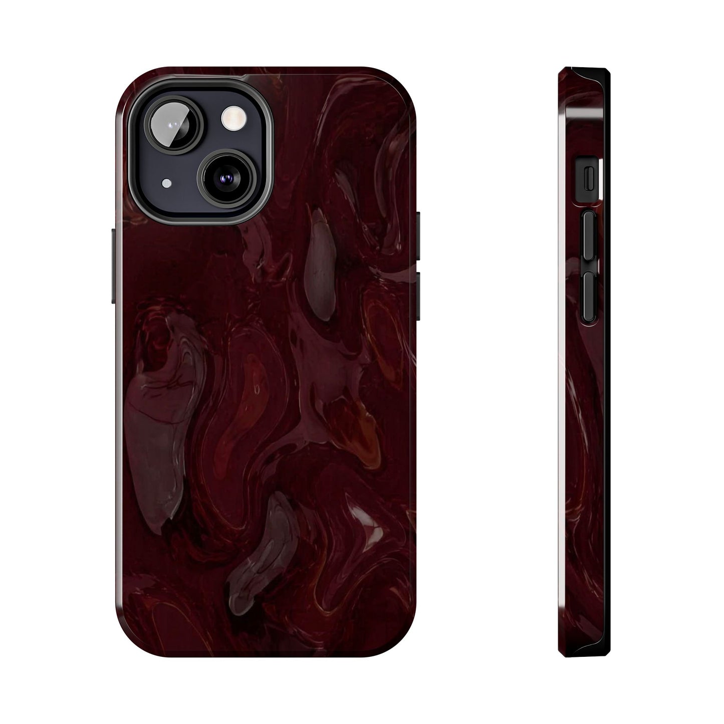 Glossy Maroon - Protective Phone Case