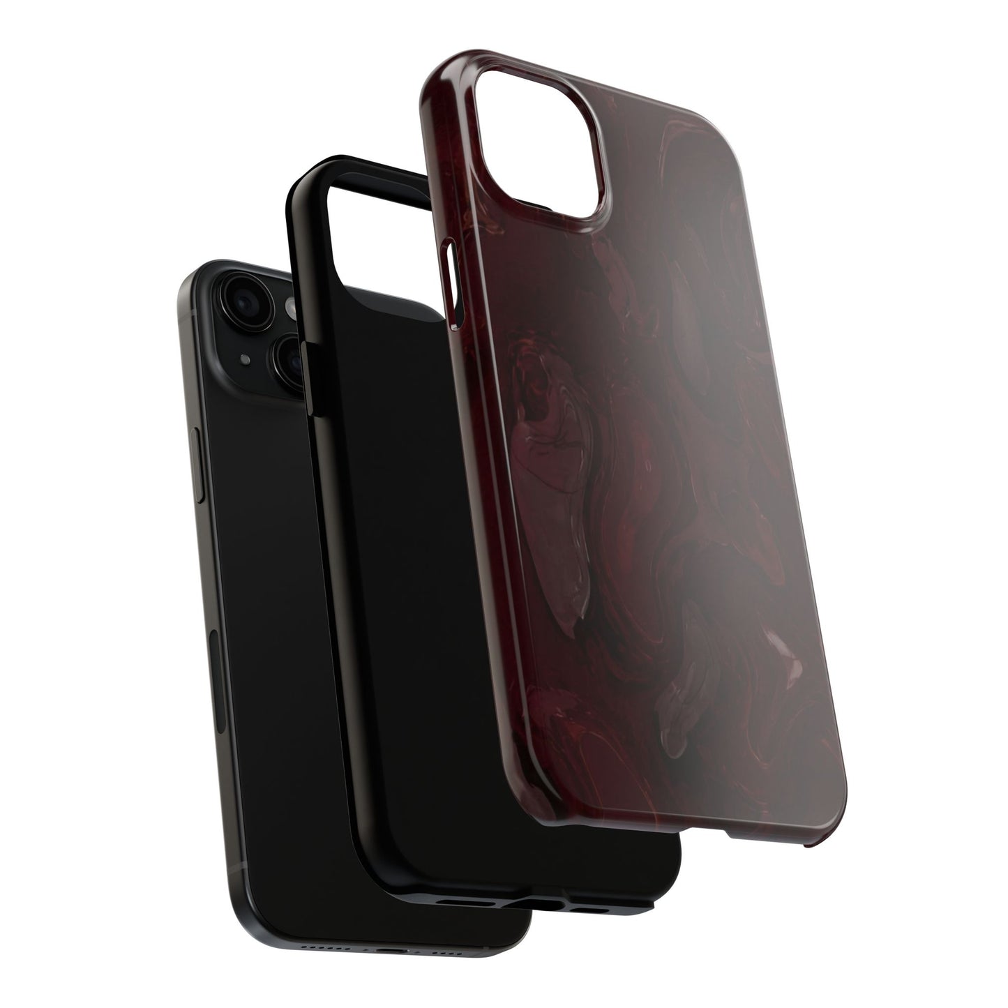 Glossy Maroon - Protective Phone Case