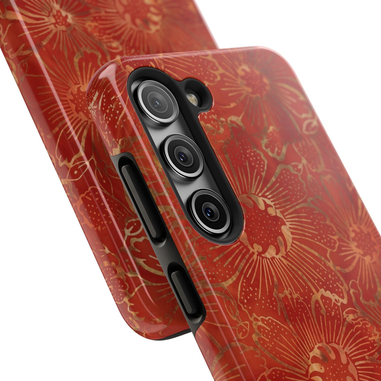 Radiant Red Florals - Protective Phone Case