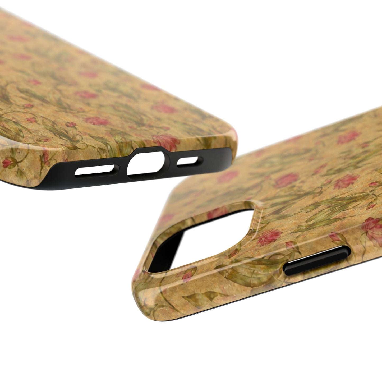 Roses on Aged Paper - Protective Phone Case