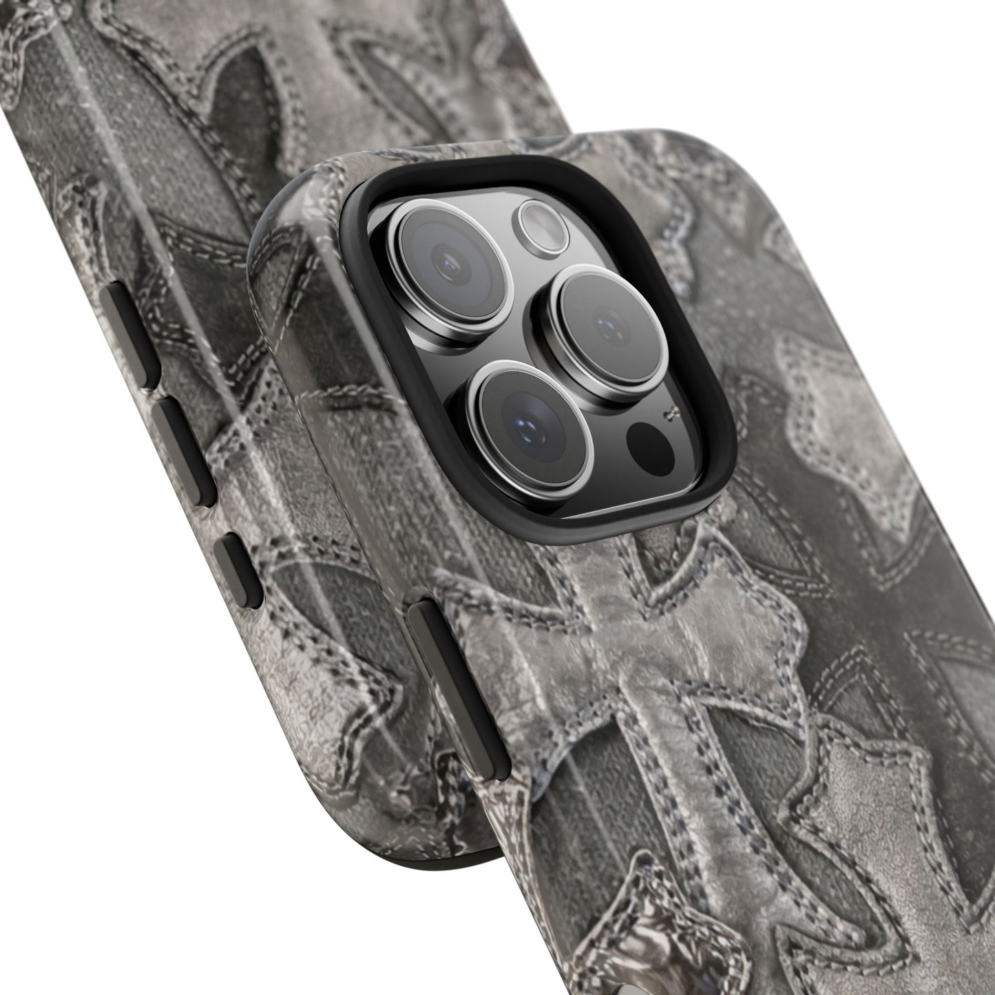 Grey Patchwork Crosses - Protective Phone Case