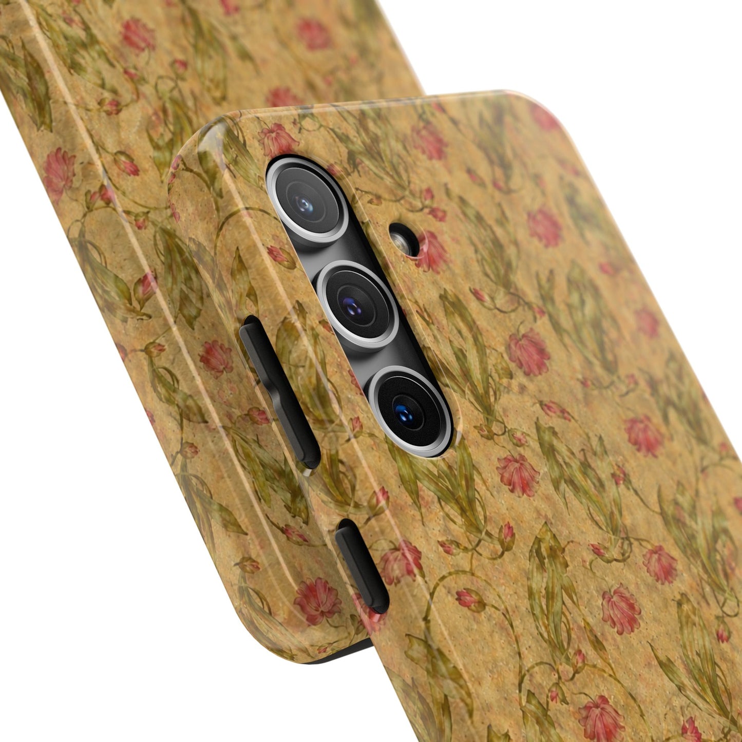Roses on Aged Paper - Protective Phone Case