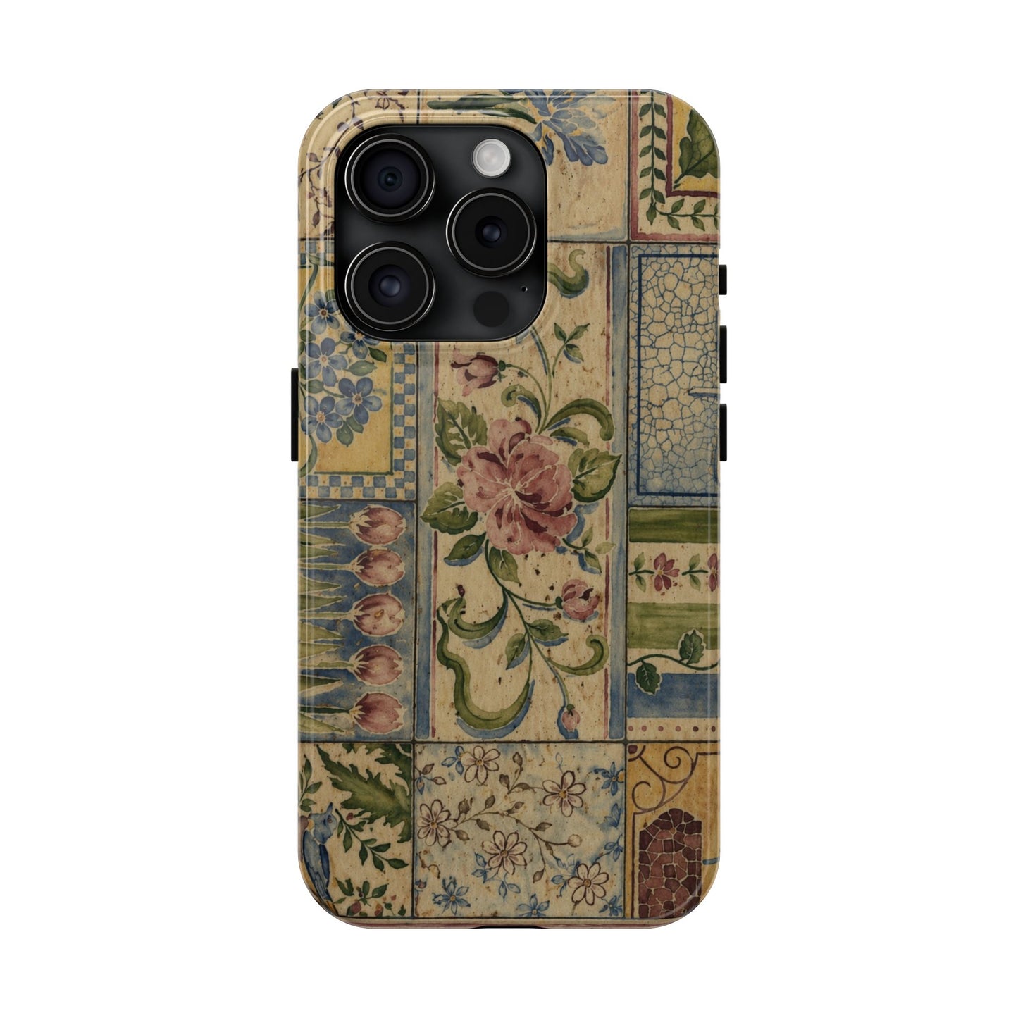 Vintage Floral Patchwork - Protective Phone Case