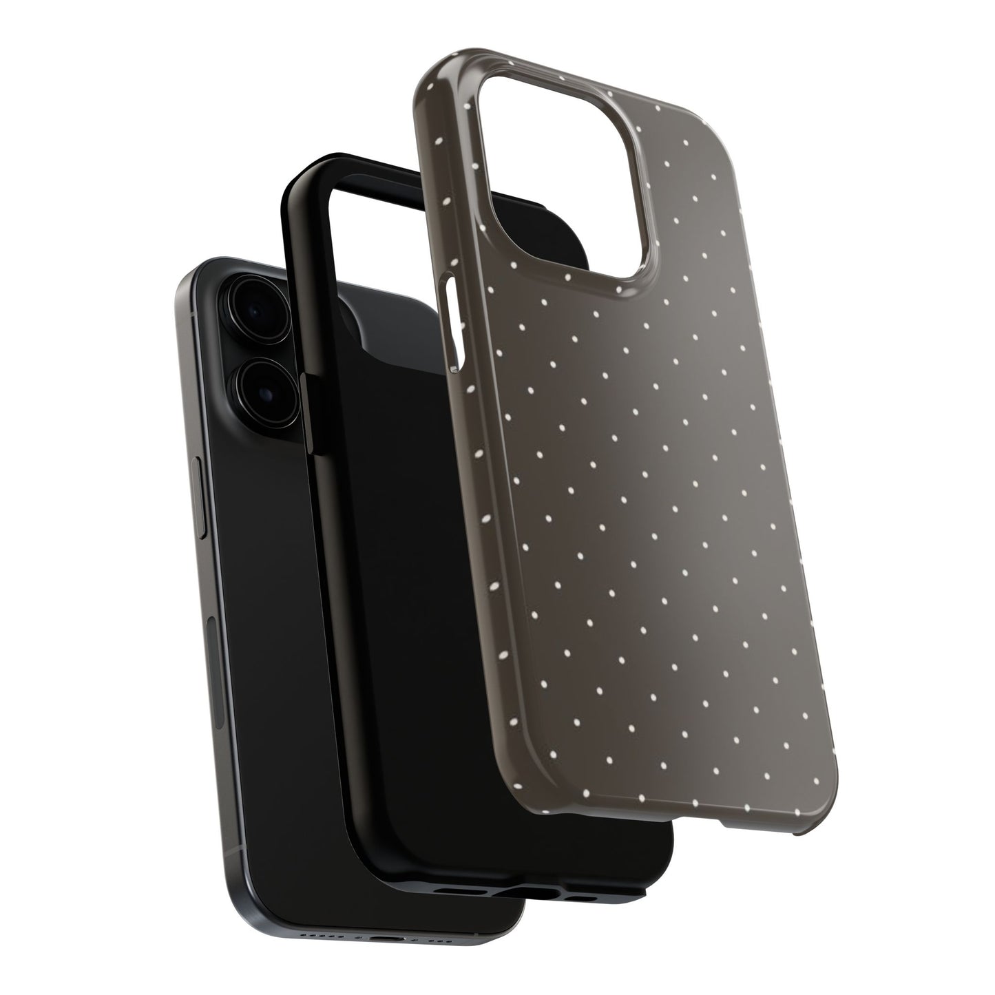 Brown Mini Polka Dot - Protective Phone Case