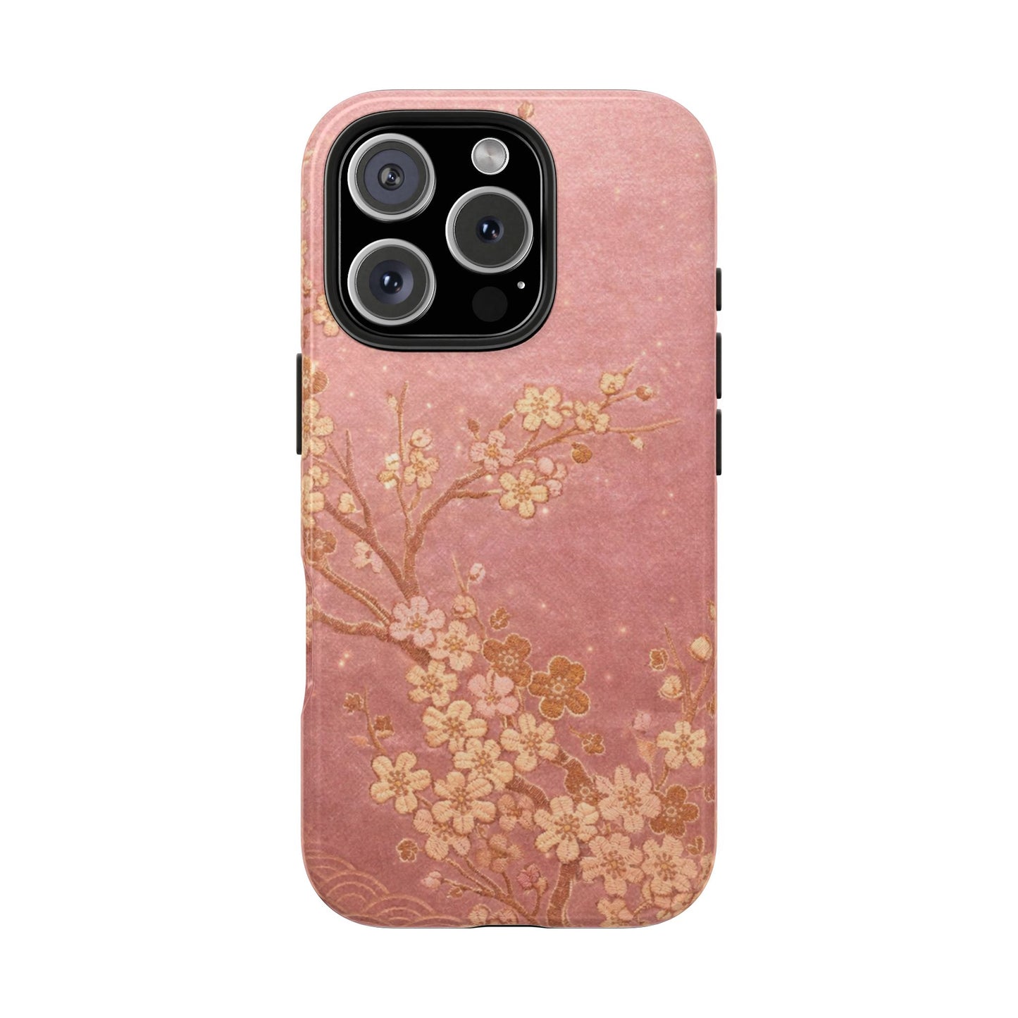 Pink Gold Cherry Blossom - Protective Phone Case