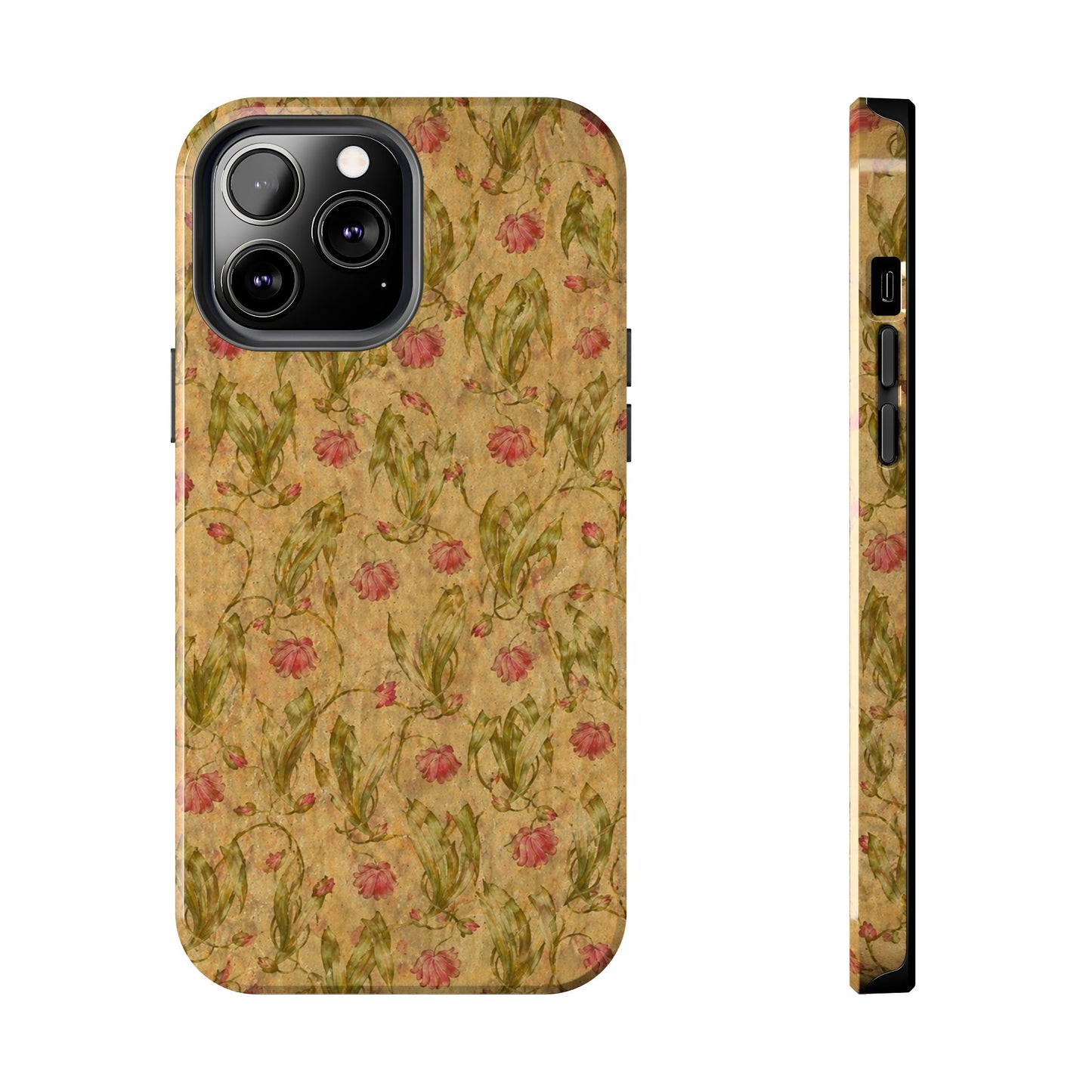 Roses on Aged Paper - Protective Phone Case