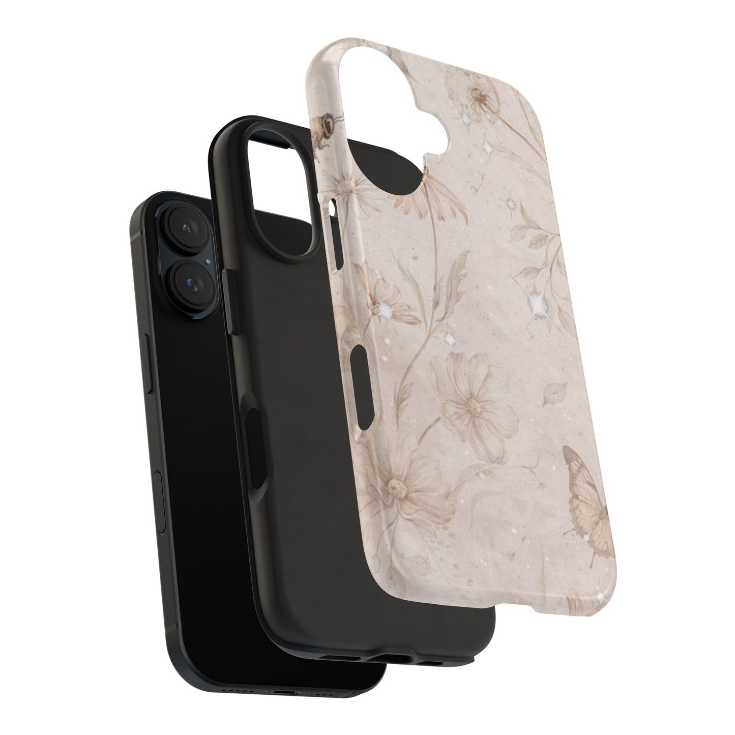 Beige Bloom - Protective Phone Case