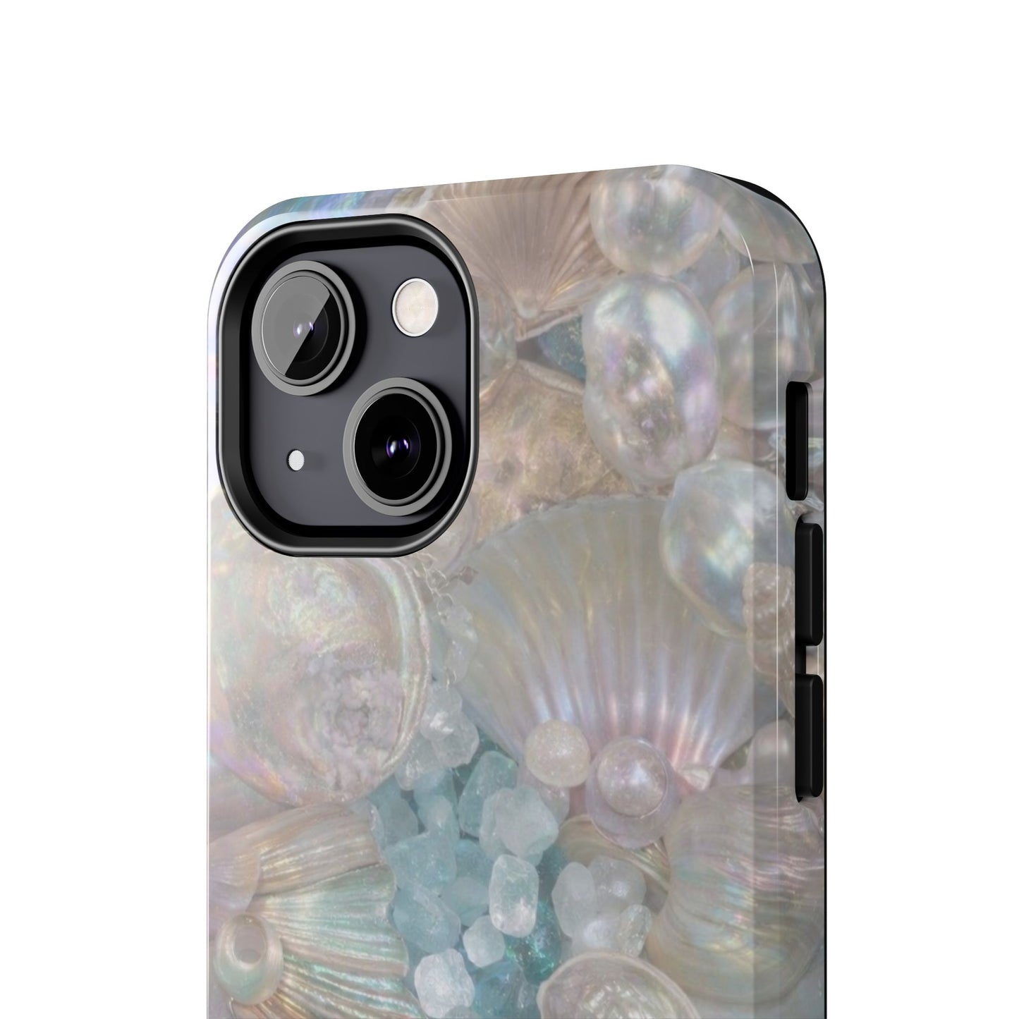 Aquamarine and Shells - Protective Phone Case