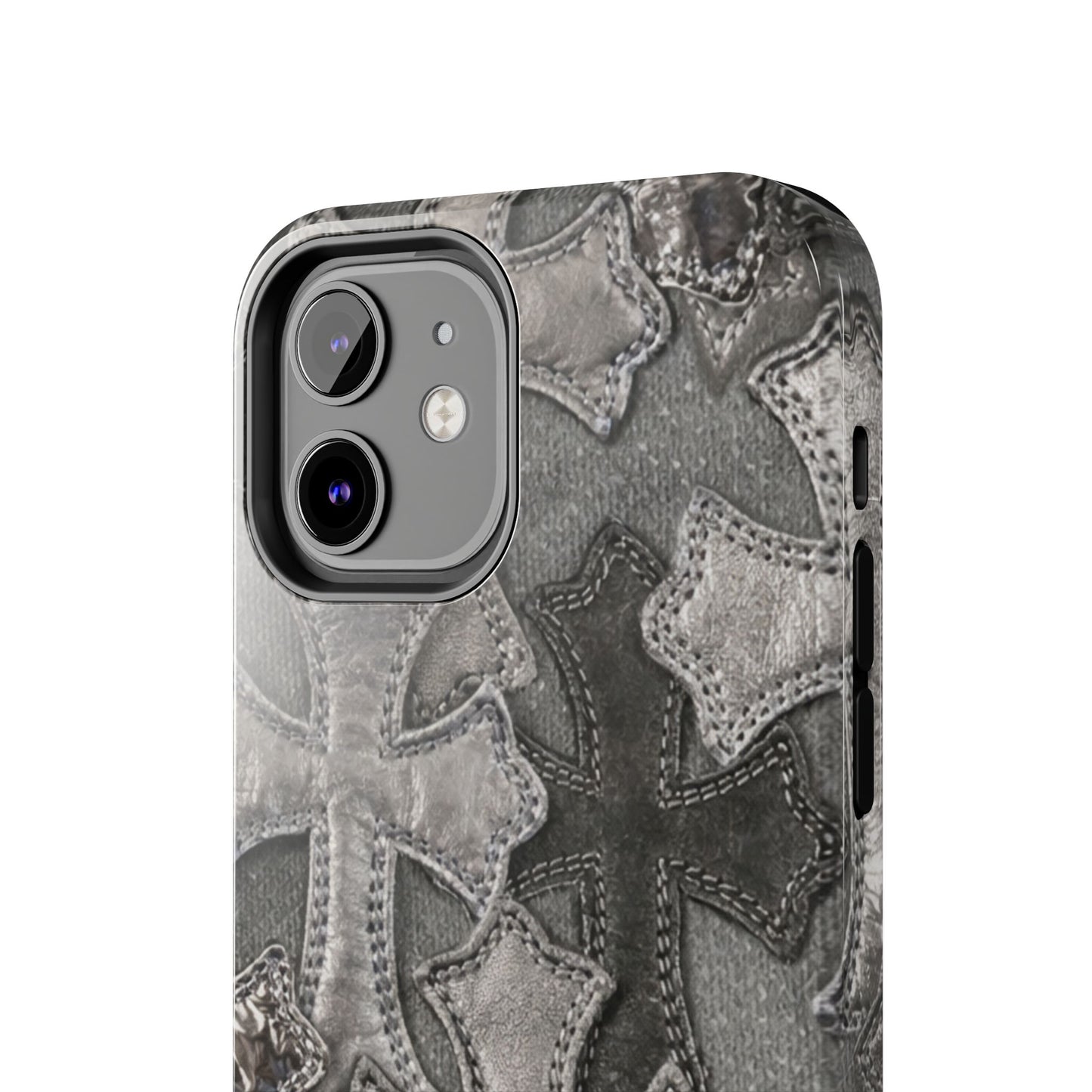Grey Patchwork Crosses - Protective Phone Case