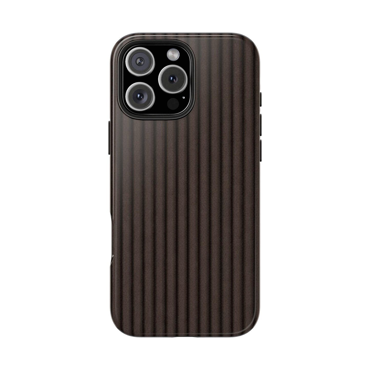 Ribbed Dark Brown Tough Phone Case – Slim Protective Mobile Cover