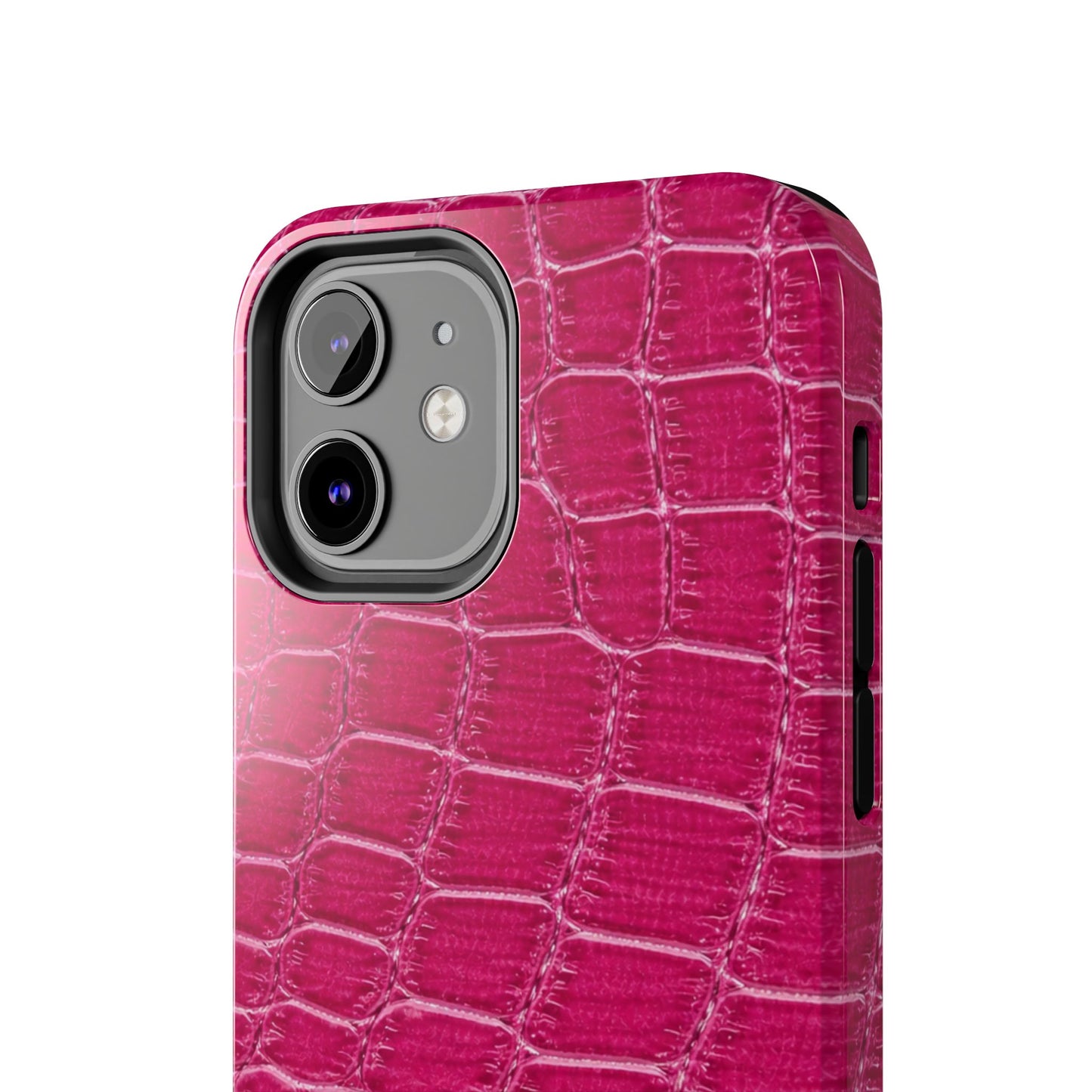 Pink Crocodile Pattern - Protective Phone Case