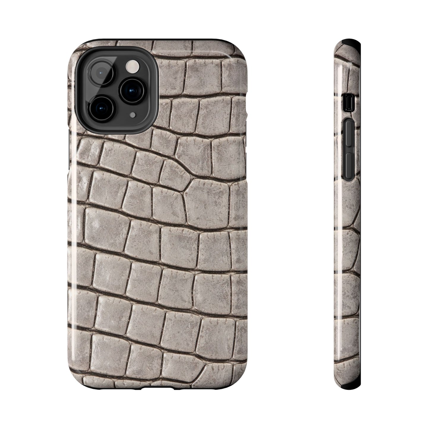 2000s Grey Crocodile - Protective Phone Case