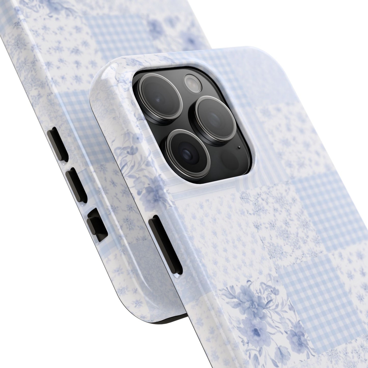 Baby Blue Plaid - Protective Phone Case