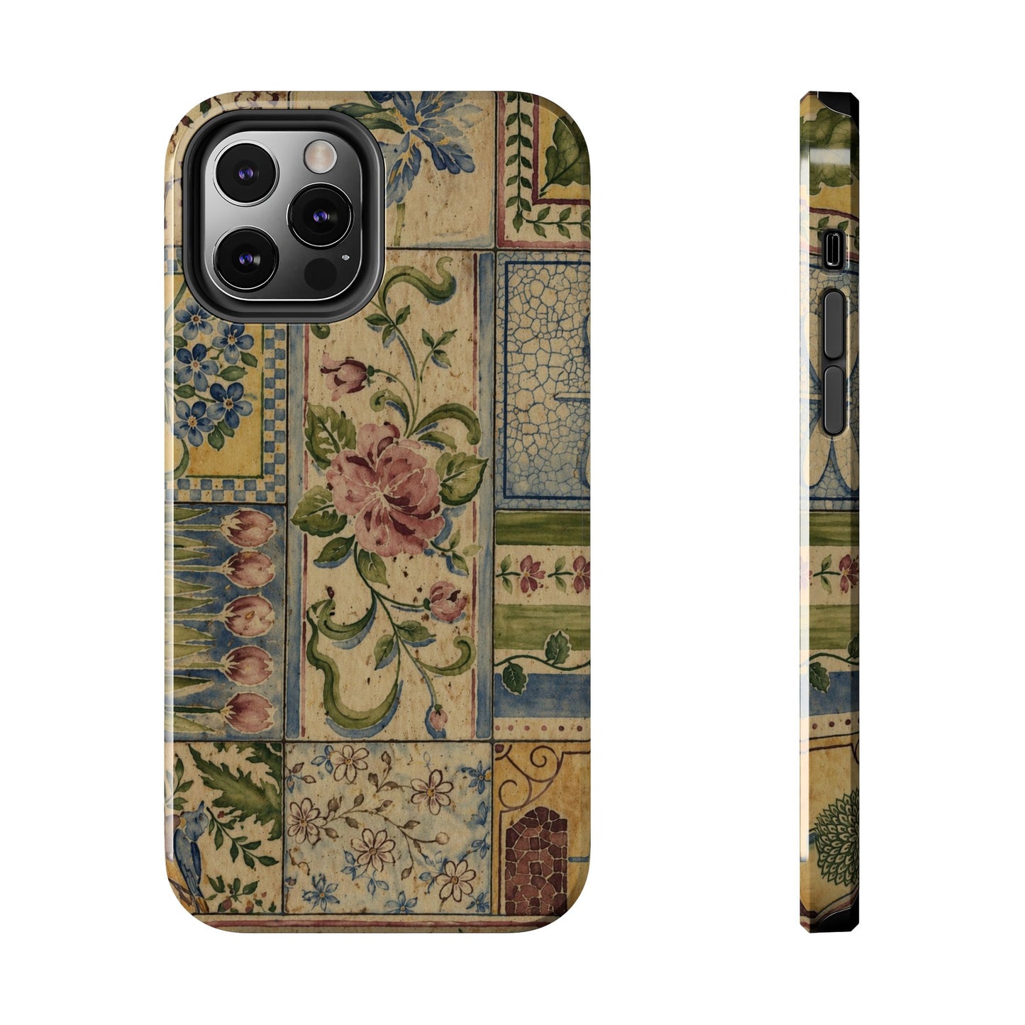 Vintage Floral Patchwork - Protective Phone Case