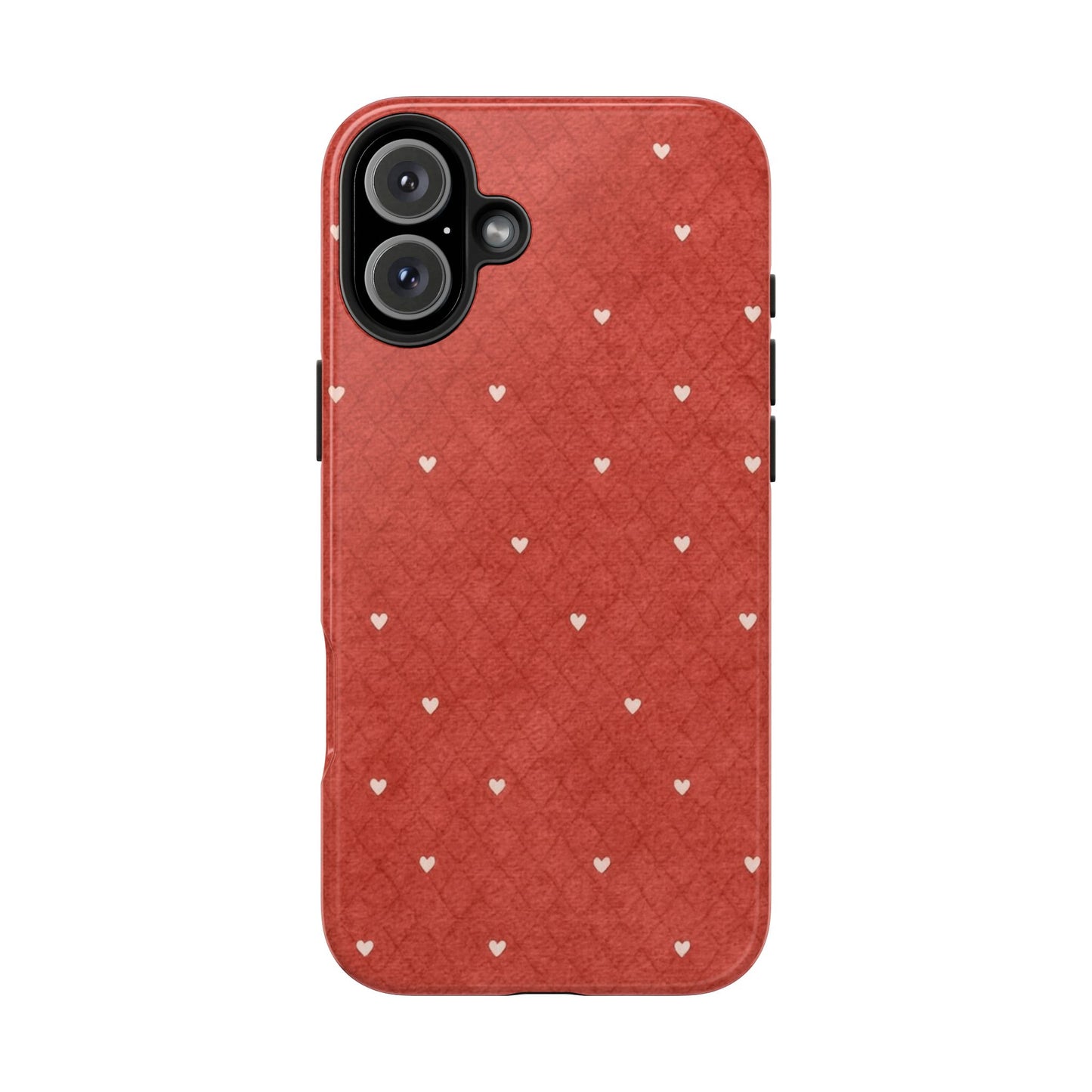 Red Quilted Hearts - Protective Phone Case