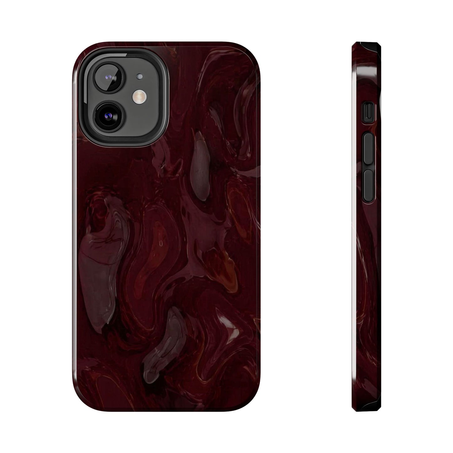 Glossy Maroon - Protective Phone Case