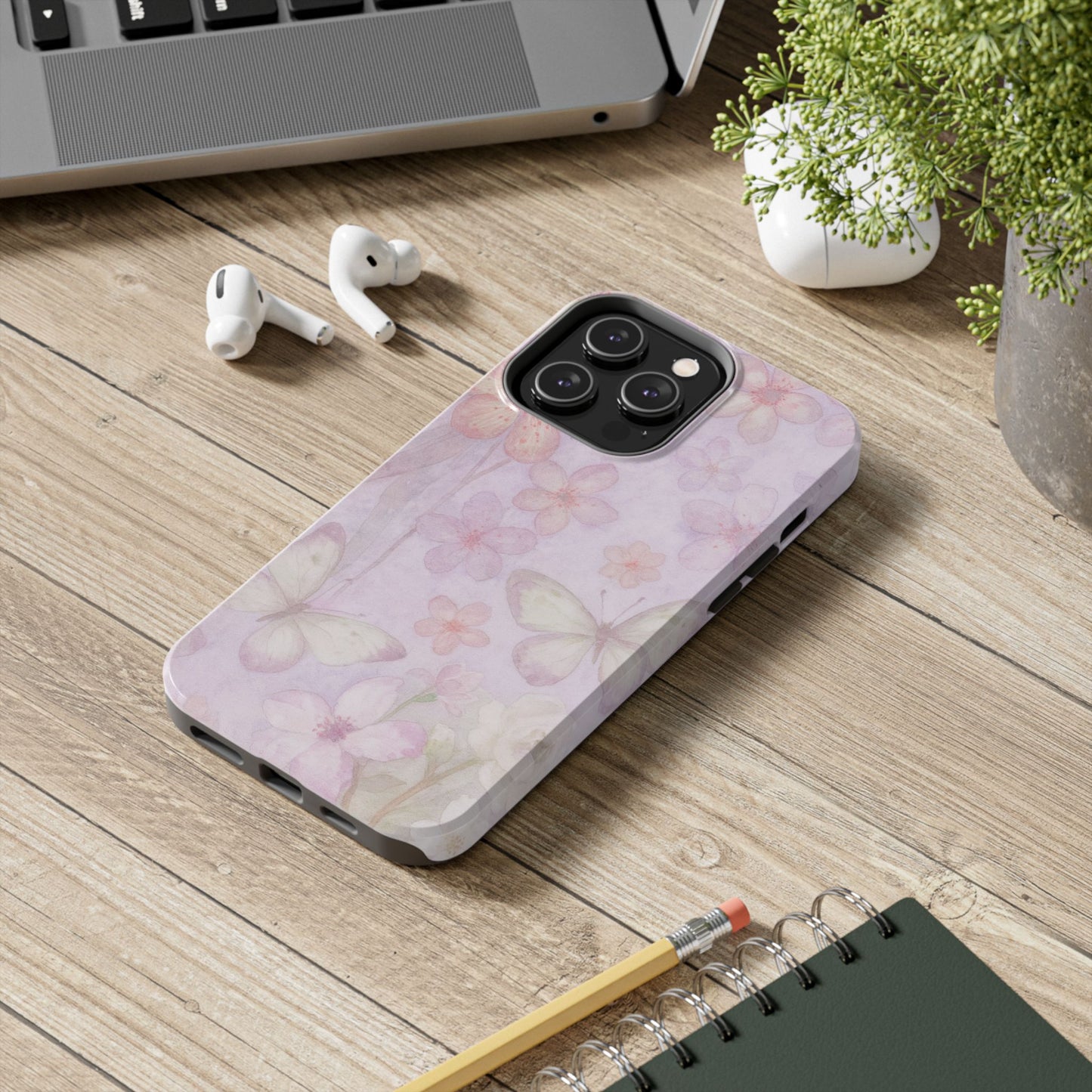 Lilac Butterfly - Protective Phone Case