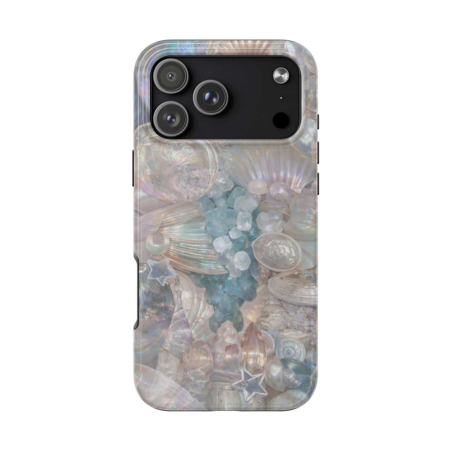 Aquamarine and Shells - Protective Phone Case