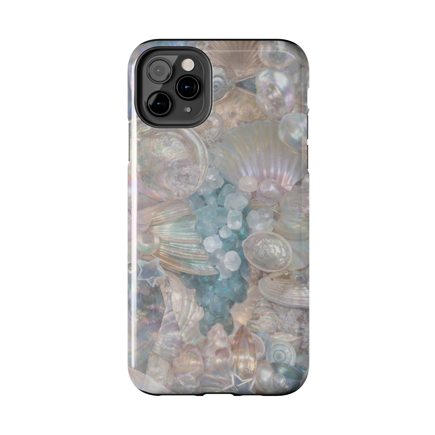 Aquamarine and Shells - Protective Phone Case