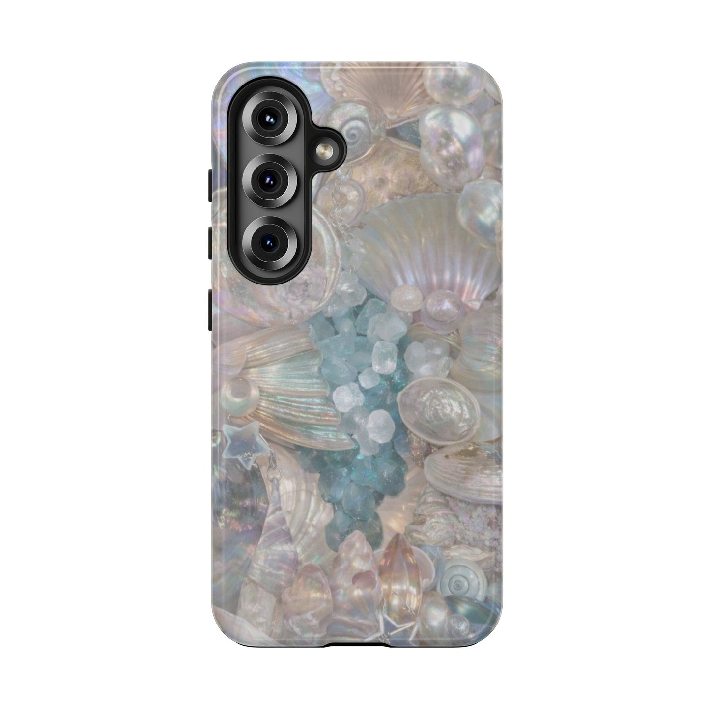 Aquamarine and Shells - Protective Phone Case