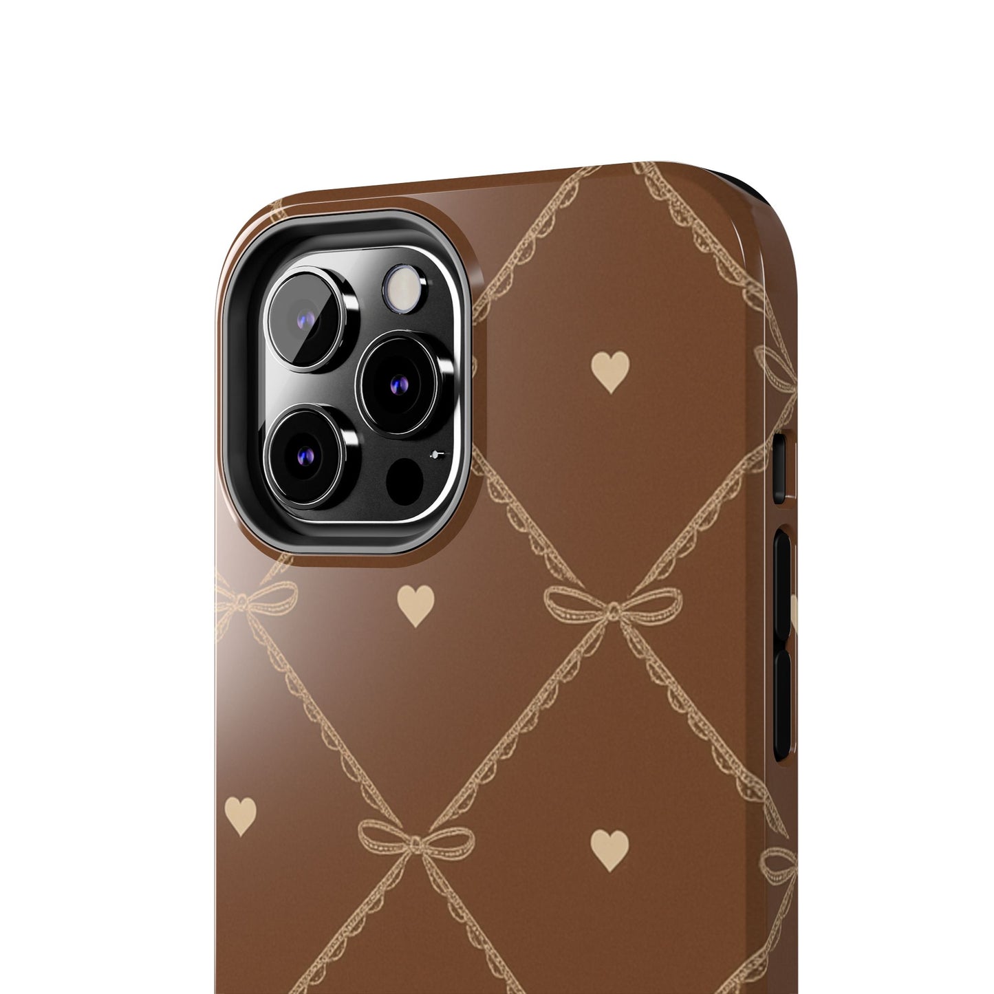 Chocolate Heart Ribbon - Protective Phone Case