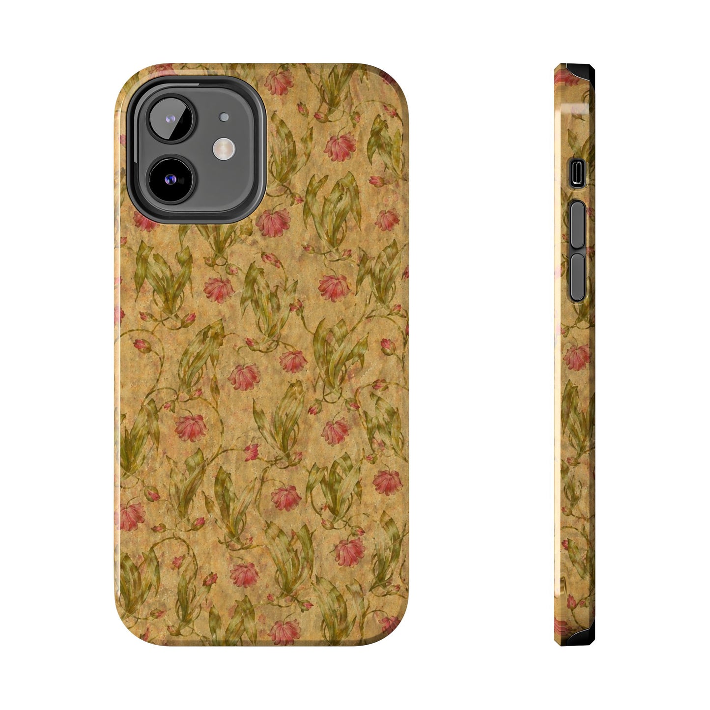 Roses on Aged Paper - Protective Phone Case