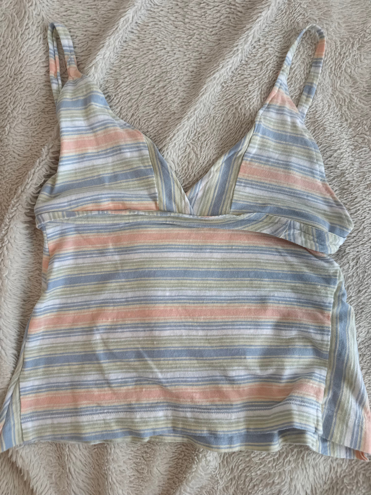 Striped Babydoll Top with Matching Waistband