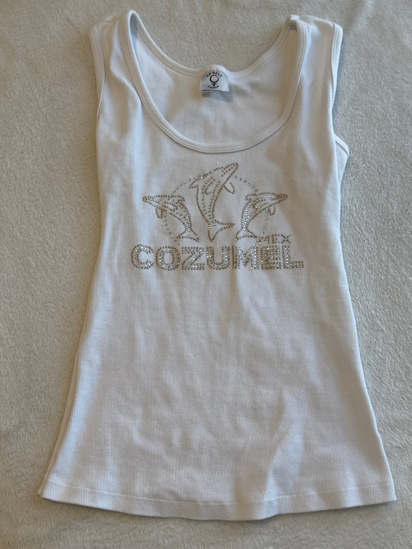 Cozumel Mexico Fitted Sequin Top