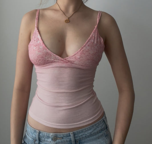Fitted Pink Top with Gorgeous Design