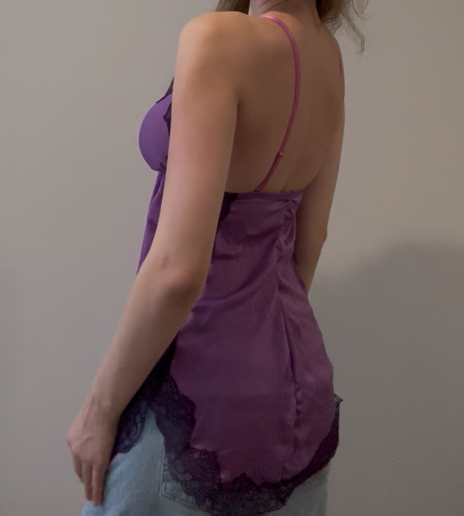 Purple Lace Top with Bow
