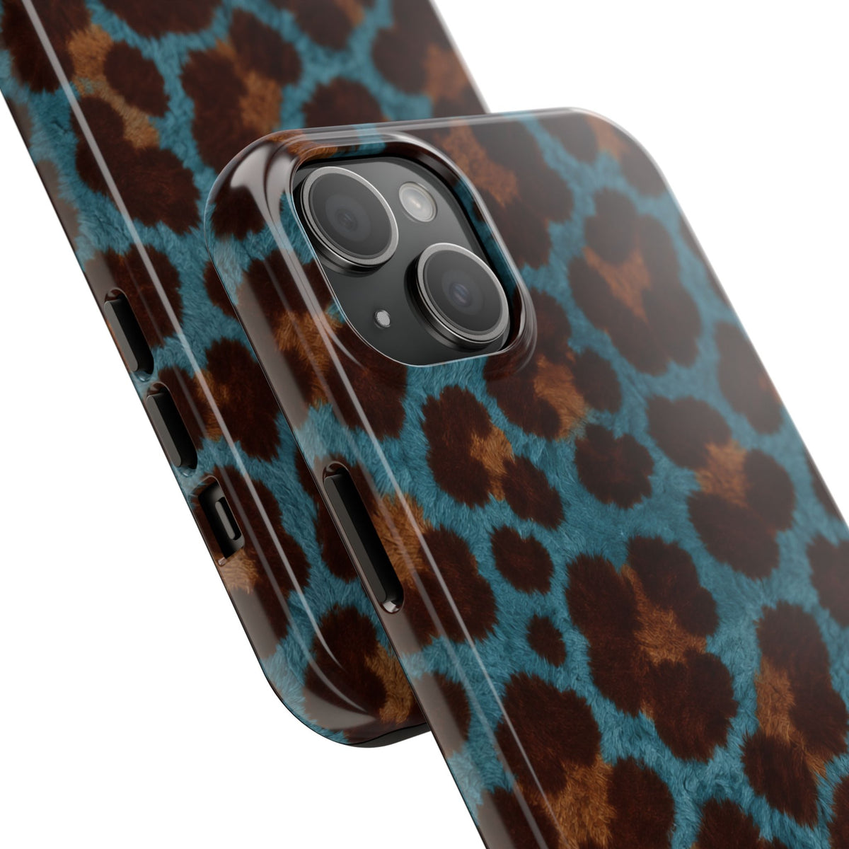 Teal Leopard - Protective Phone Case