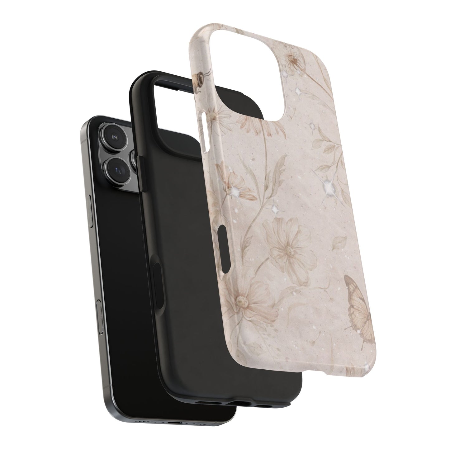 Beige Bloom - Protective Phone Case