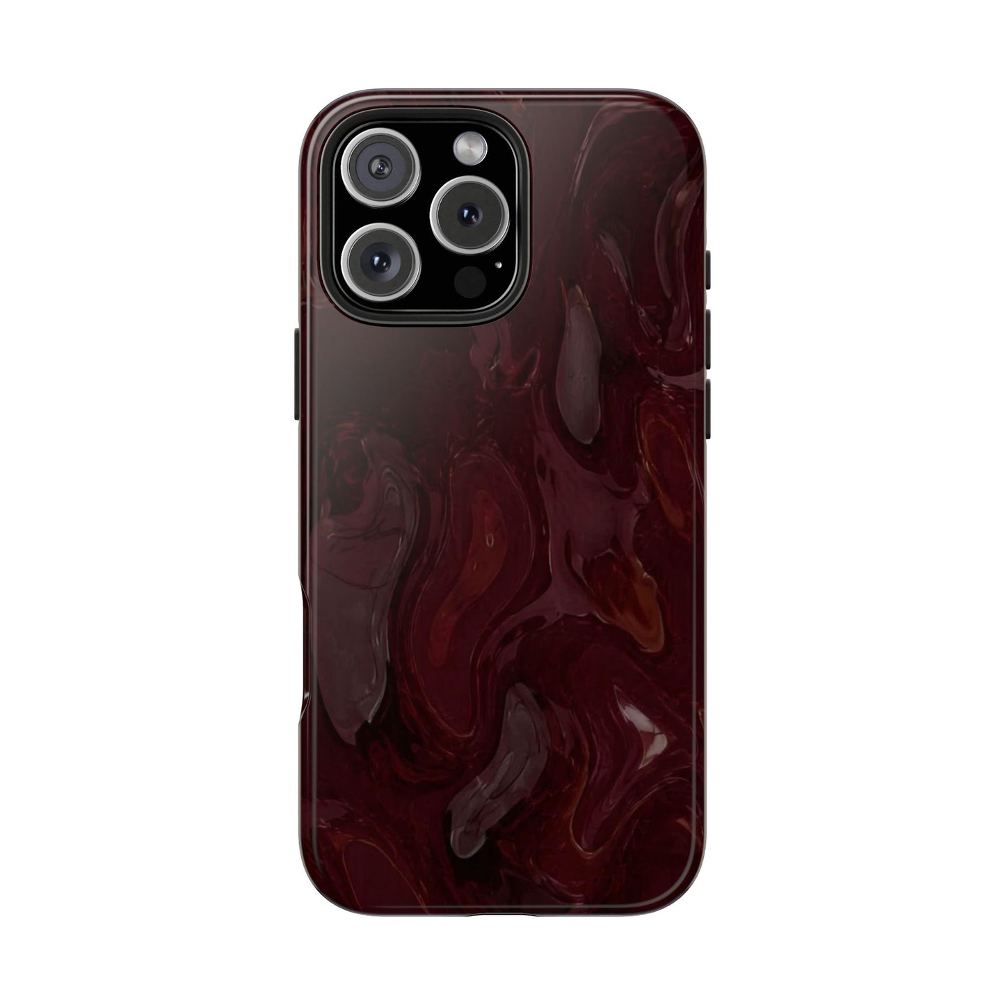 Glossy Maroon - Protective Phone Case