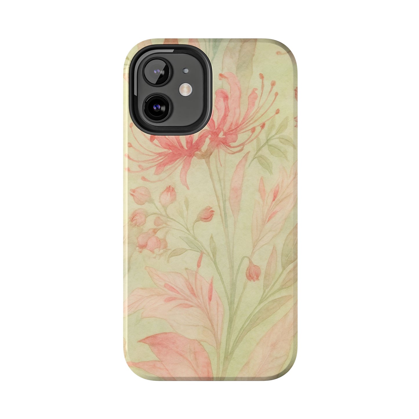 Pink Mint Floral - Protective Phone Case