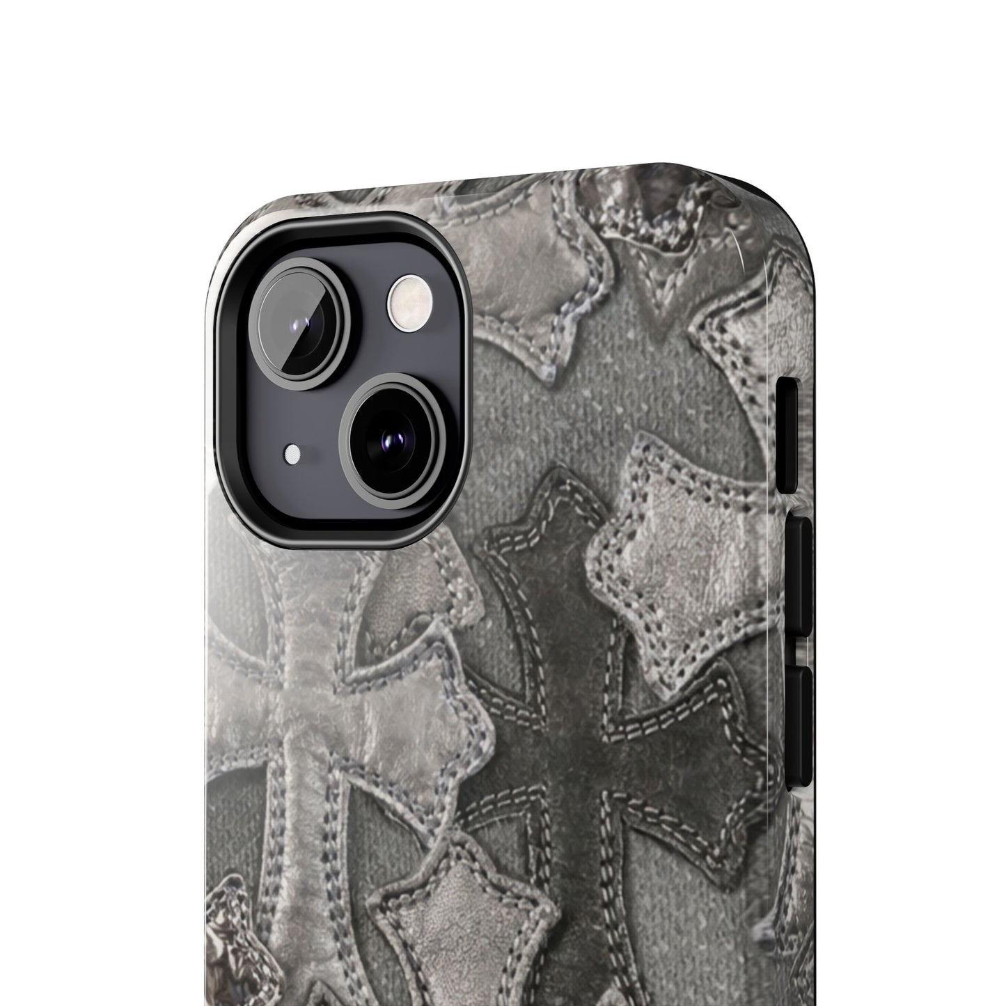 Grey Patchwork Crosses - Protective Phone Case