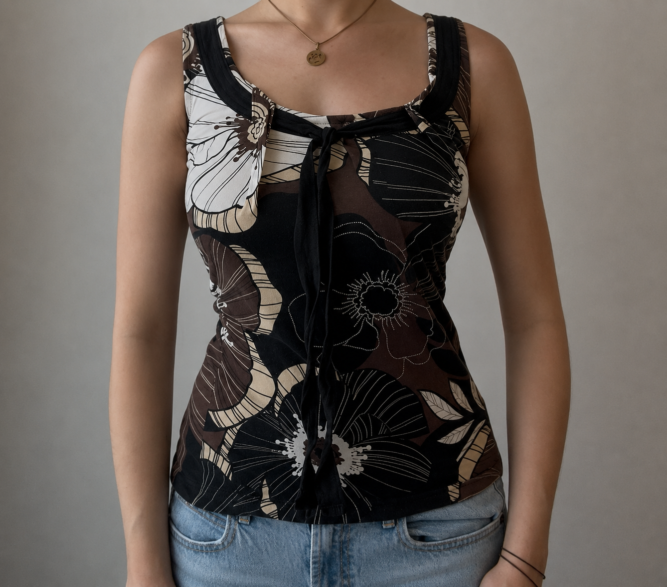 Fitted Y2K Floral Top