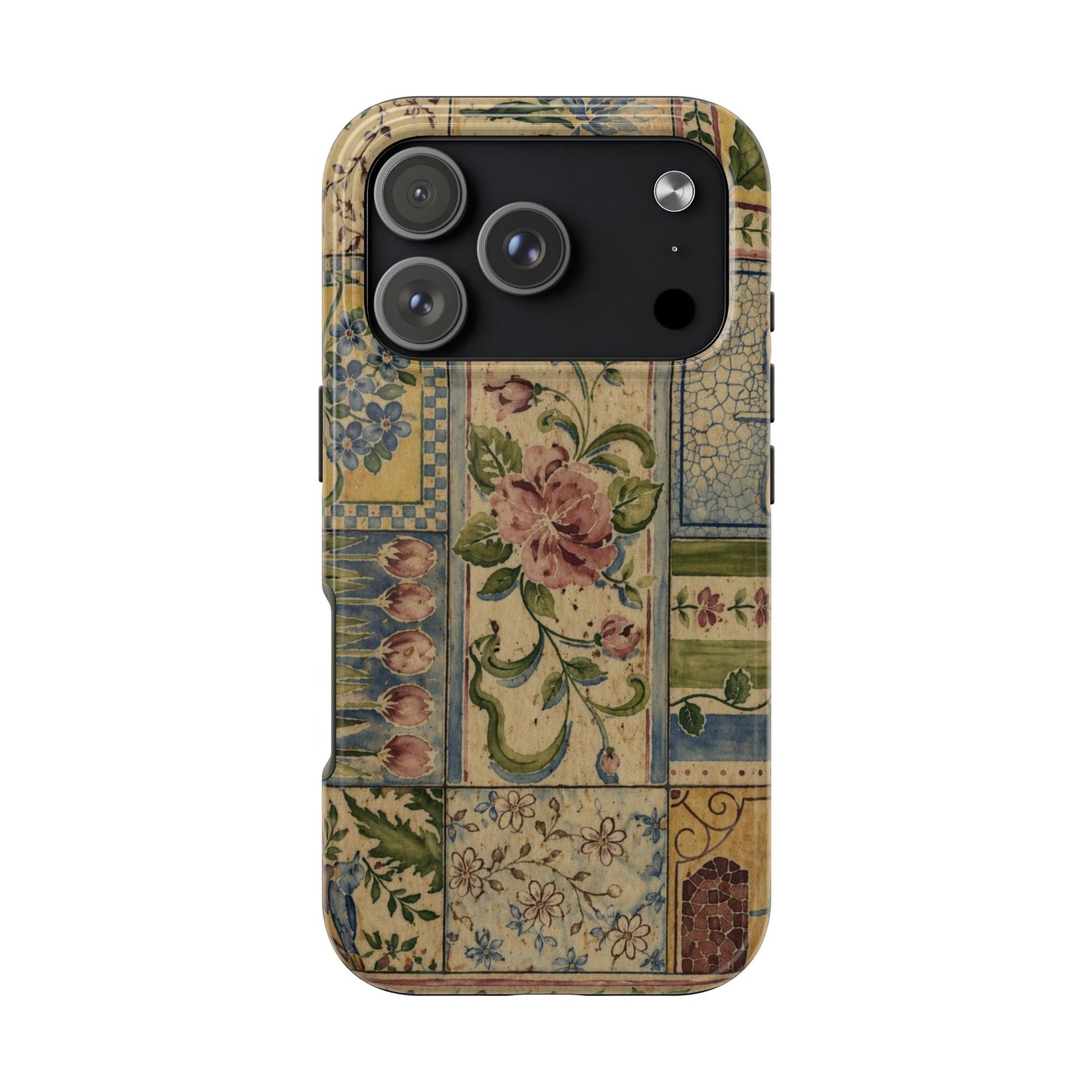 Vintage Floral Patchwork - Protective Phone Case