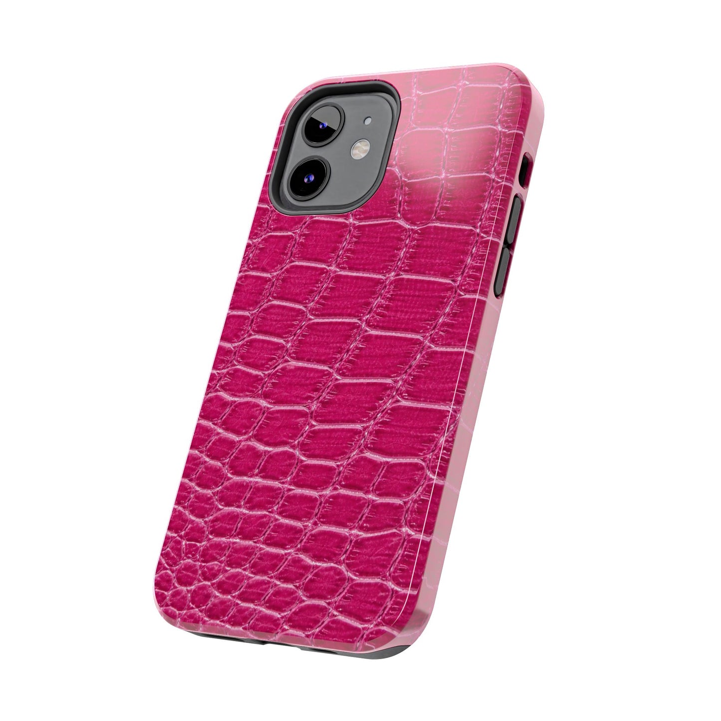 Pink Crocodile Pattern - Protective Phone Case