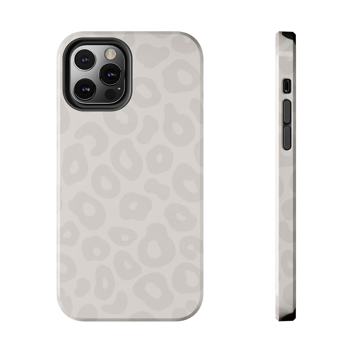 Beige Leopard Tough Phone Case – Protective Animal Print Phone Cover