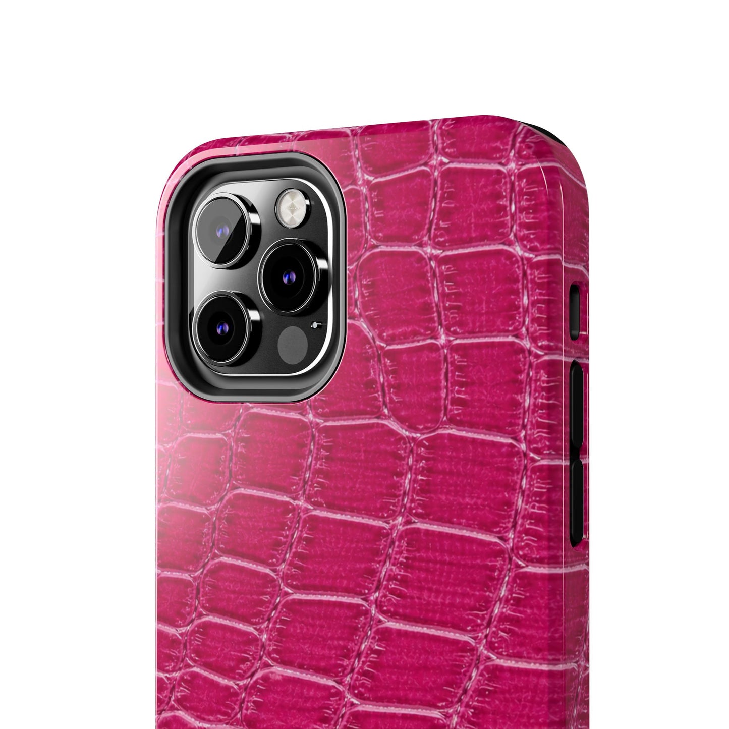 Pink Crocodile Pattern - Protective Phone Case
