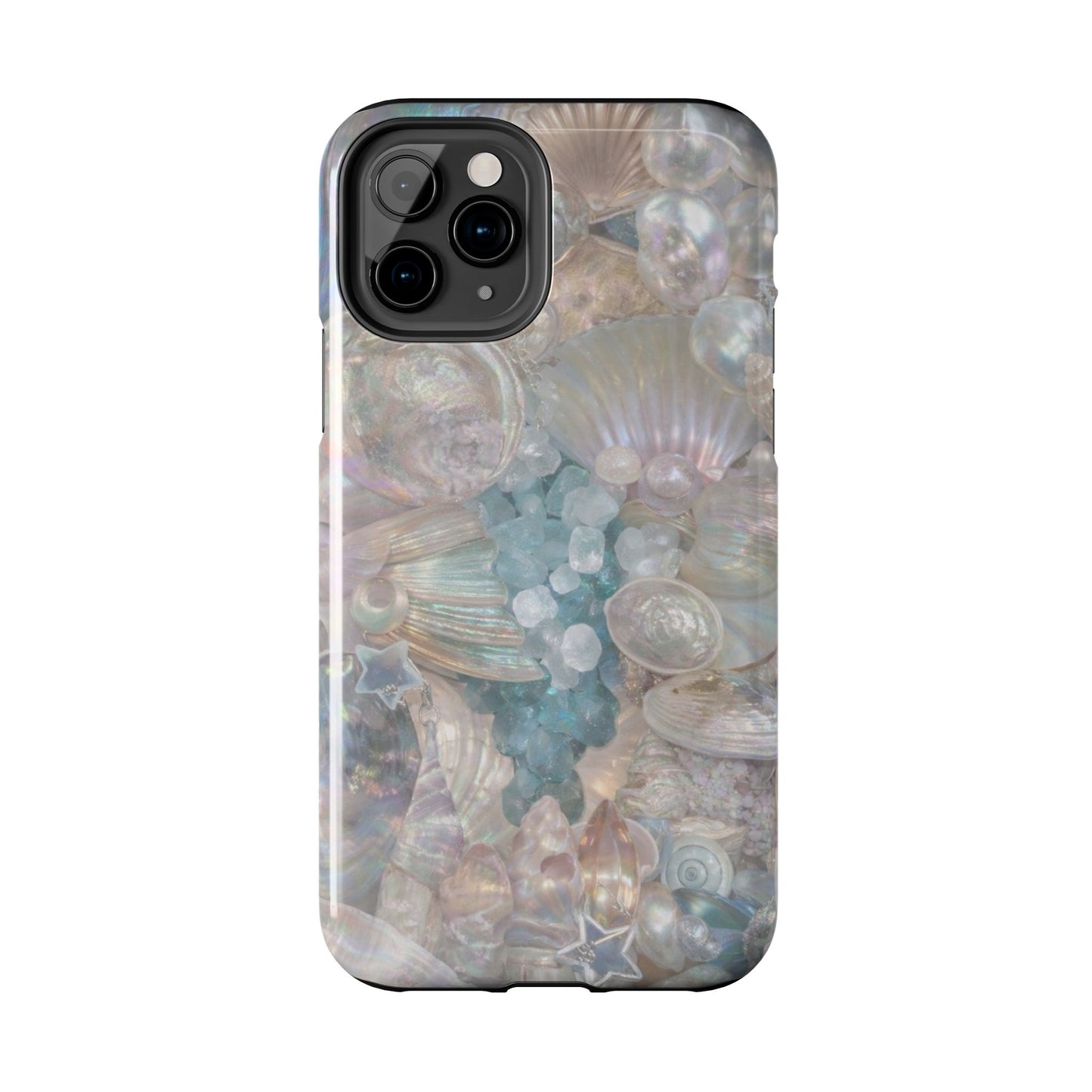 Aquamarine and Shells - Protective Phone Case