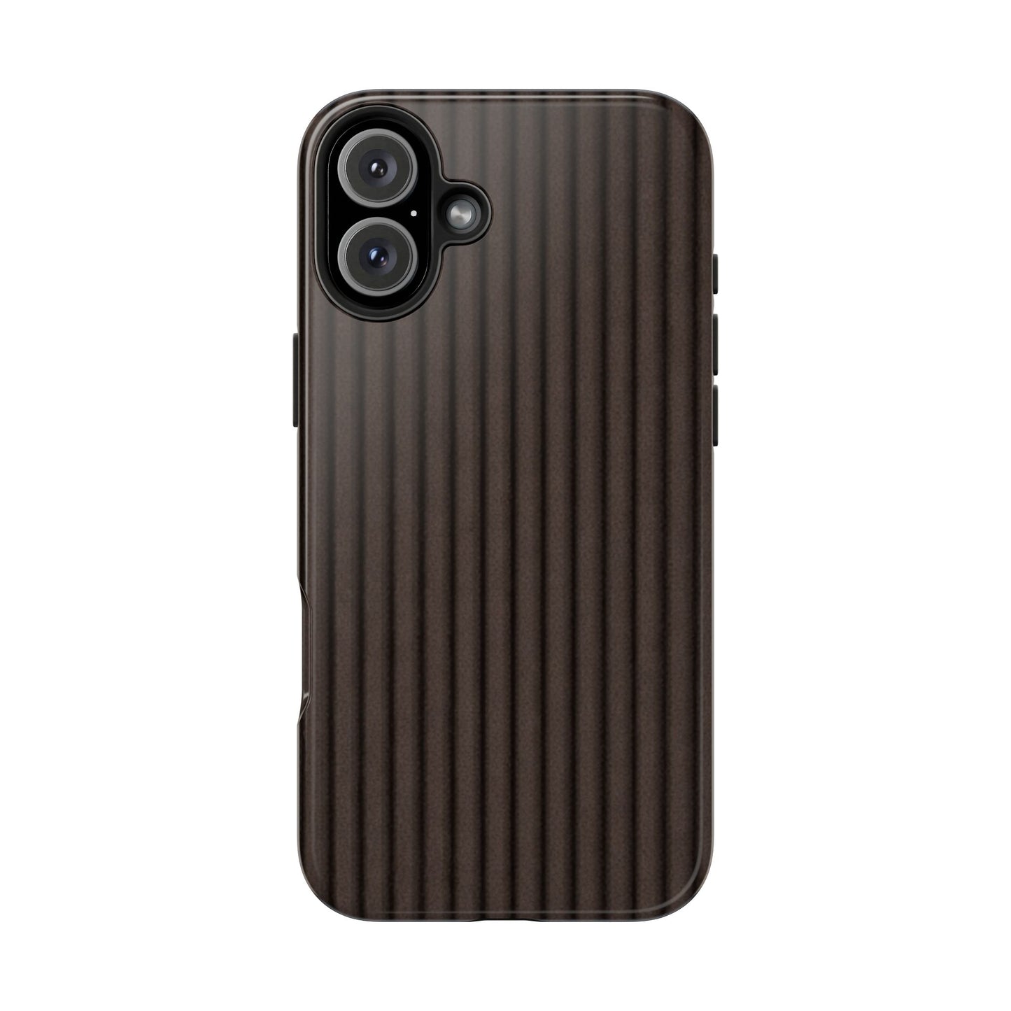 Ribbed Dark Brown Tough Phone Case – Slim Protective Mobile Cover