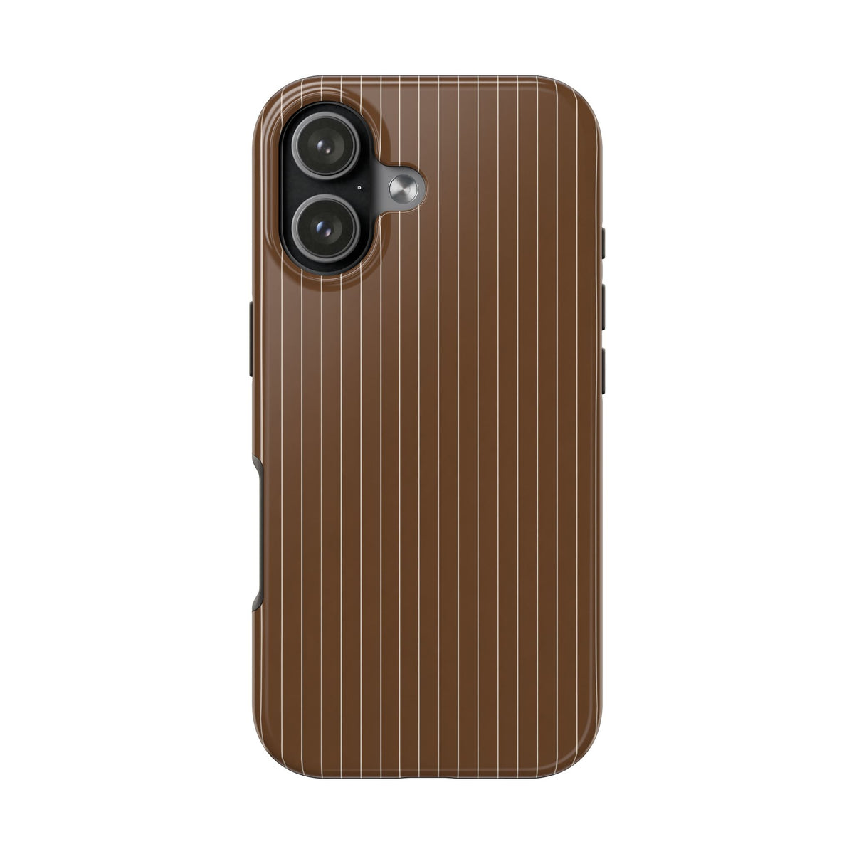 Brown Pinstripe - Protective Phone Case