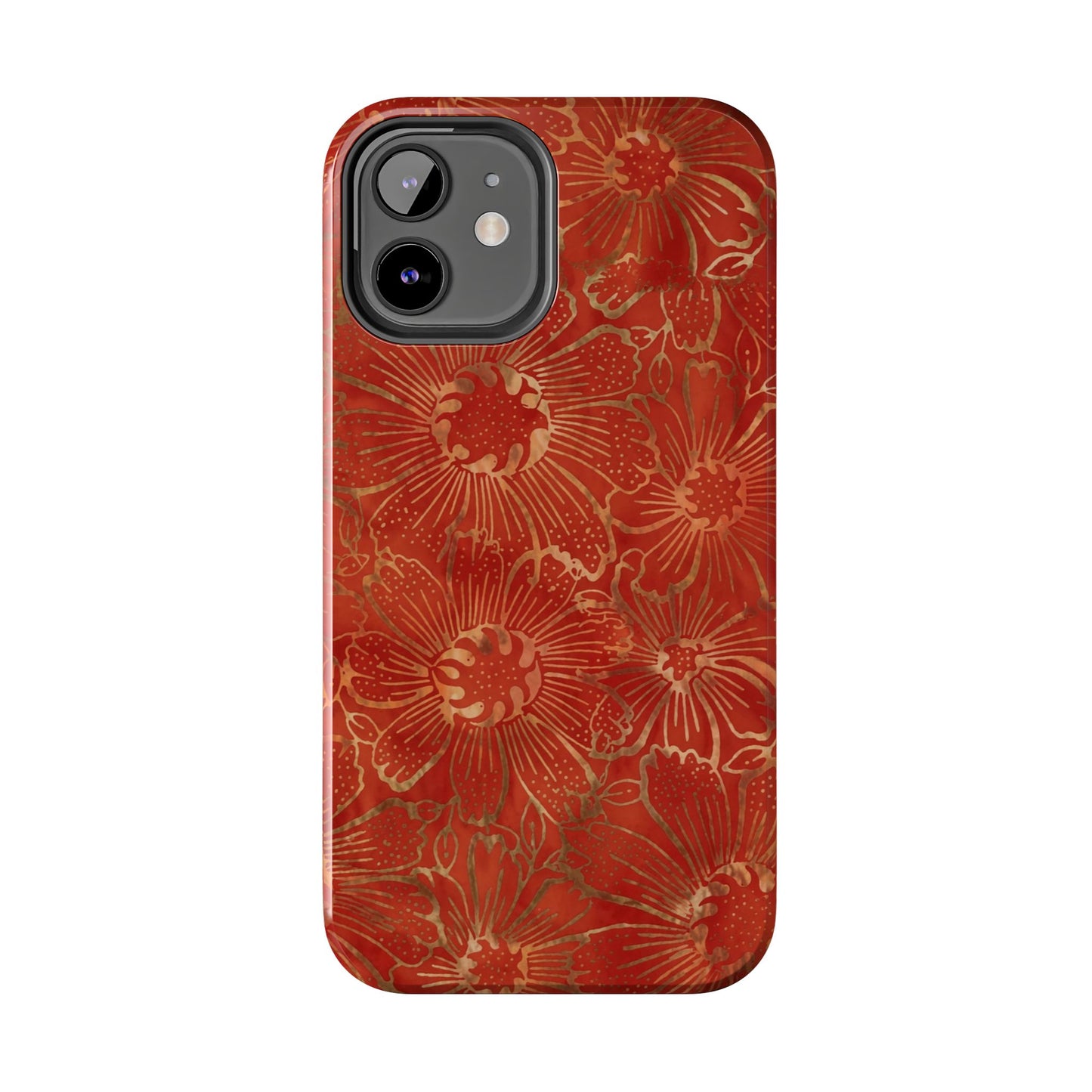 Radiant Red Florals - Protective Phone Case