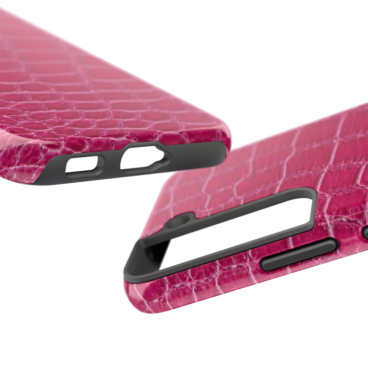Pink Crocodile Pattern - Protective Phone Case