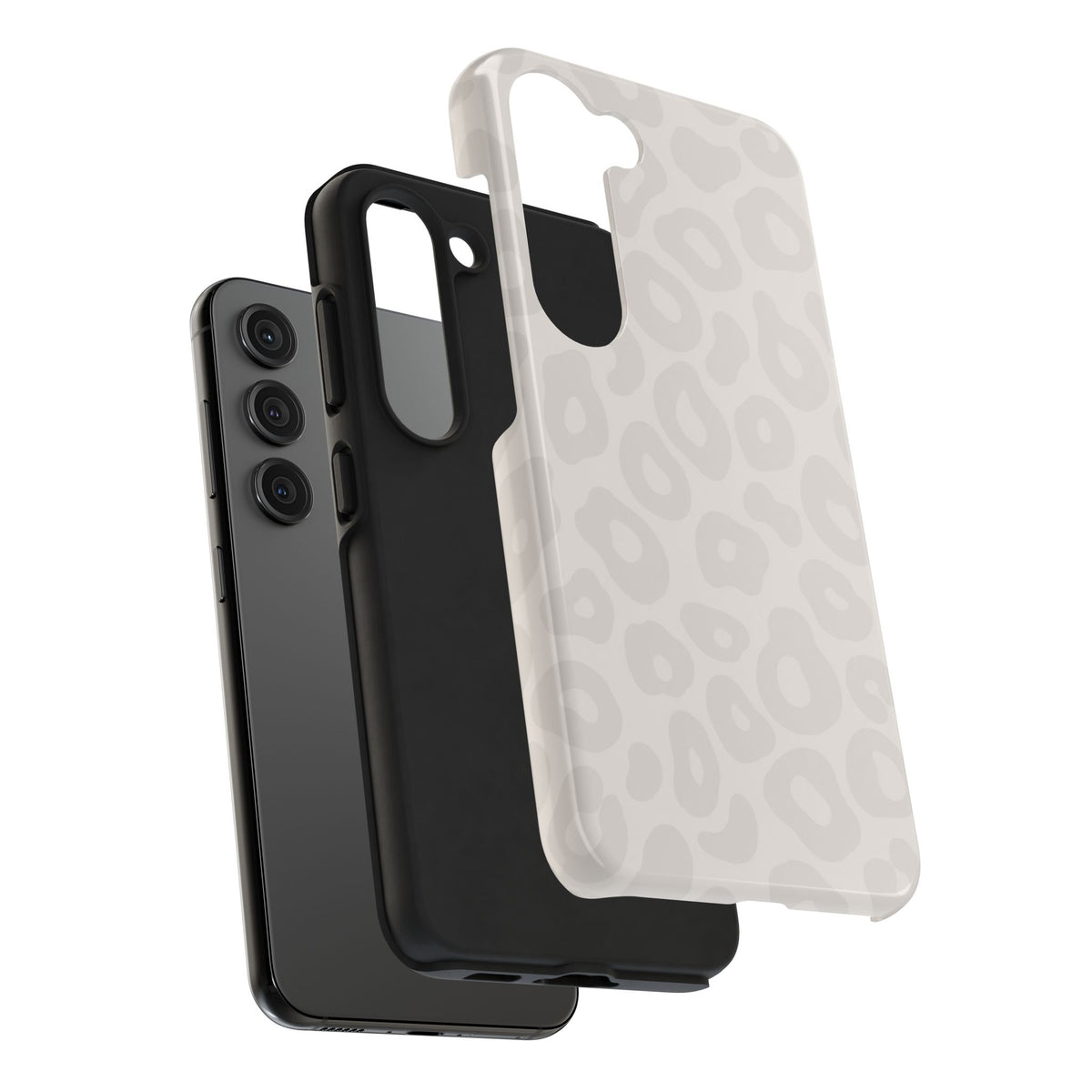 Beige Leopard Tough Phone Case – Protective Animal Print Phone Cover