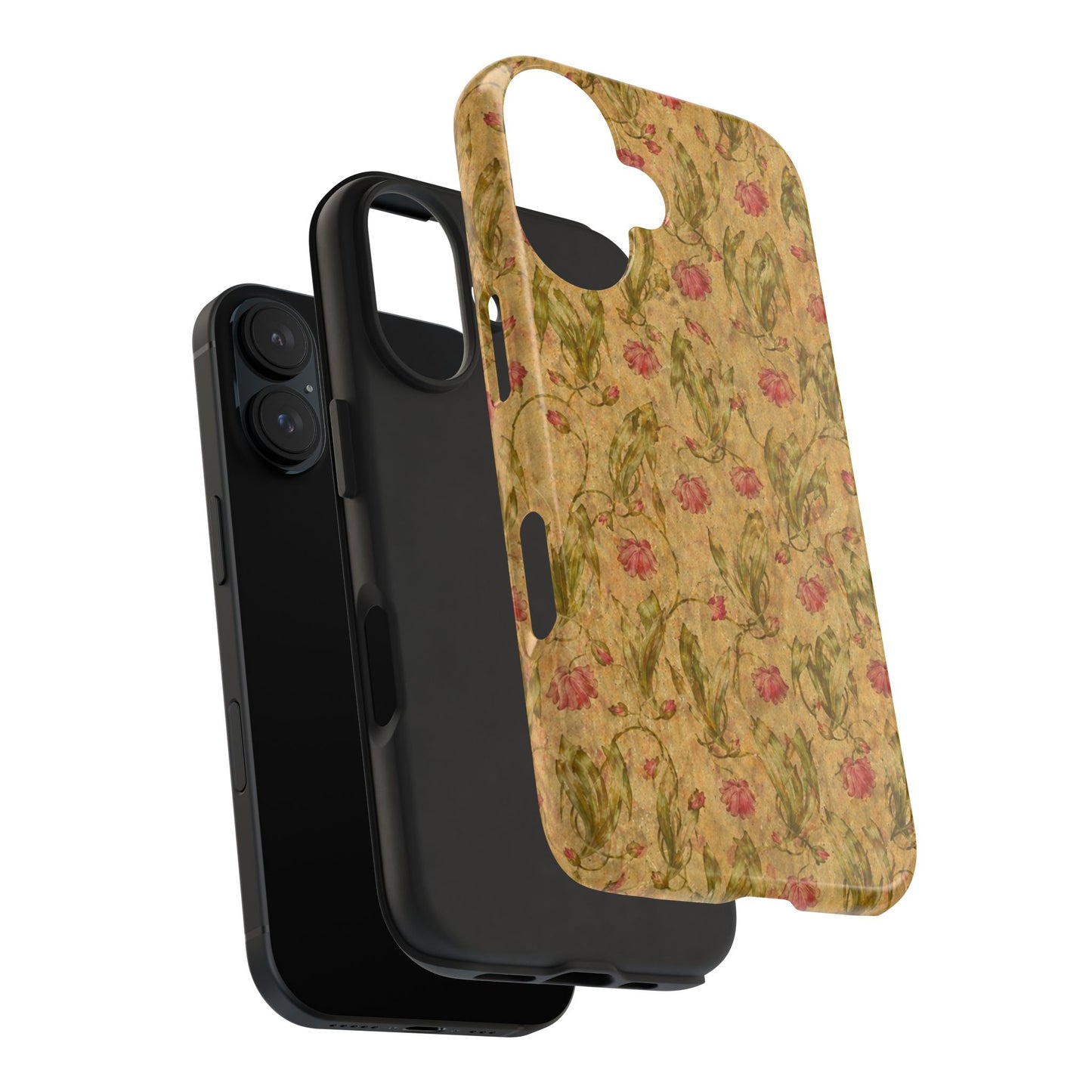 Roses on Aged Paper - Protective Phone Case
