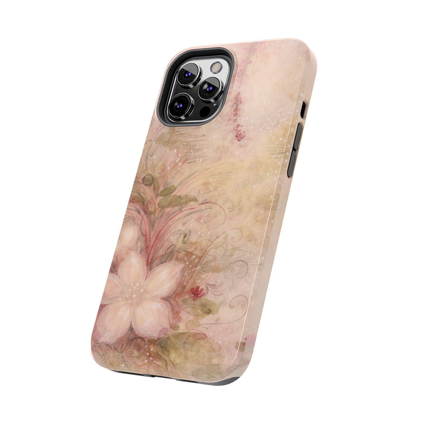 Antique Watercolor Floral - Protective Phone Case
